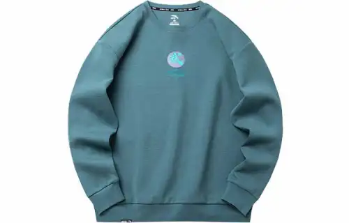 ANTA Variety Training Collection Sweatshirts Men's Stone Swallow Green Crew Neck Moderate