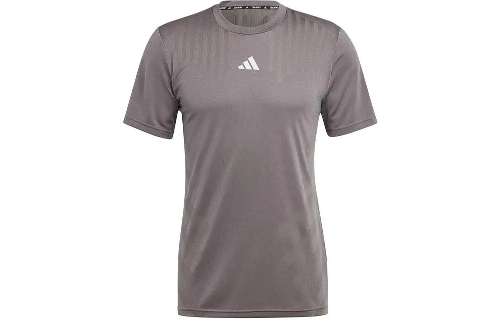 Adidas T-Shirts Men's Gray Crew Neck Moderate Straight Fit