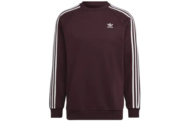 Adidas Originals Sweatshirts Men's Burgundy Crew Neck Moderate Other