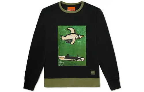 Vans NIGEL CABOURN Sweatshirts Unisex Black Crew Neck Moderate Regular