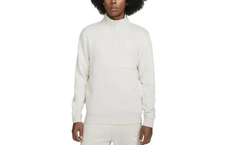Nike Sweatshirts Men's White Stand Collar Moderate