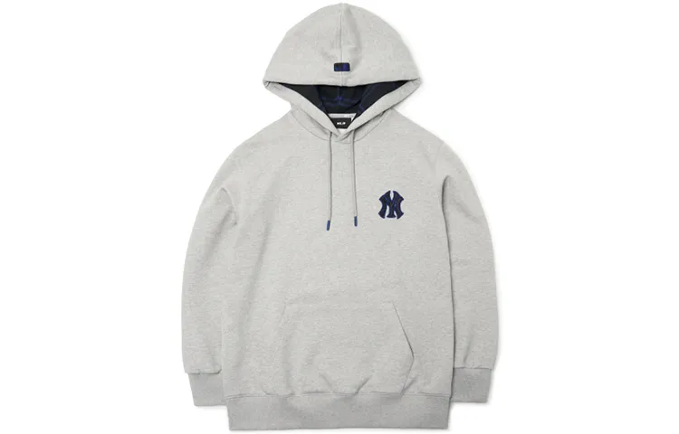 MLB Basic Logo Sweatshirts Unisex Gray Hooded Moderate Regular