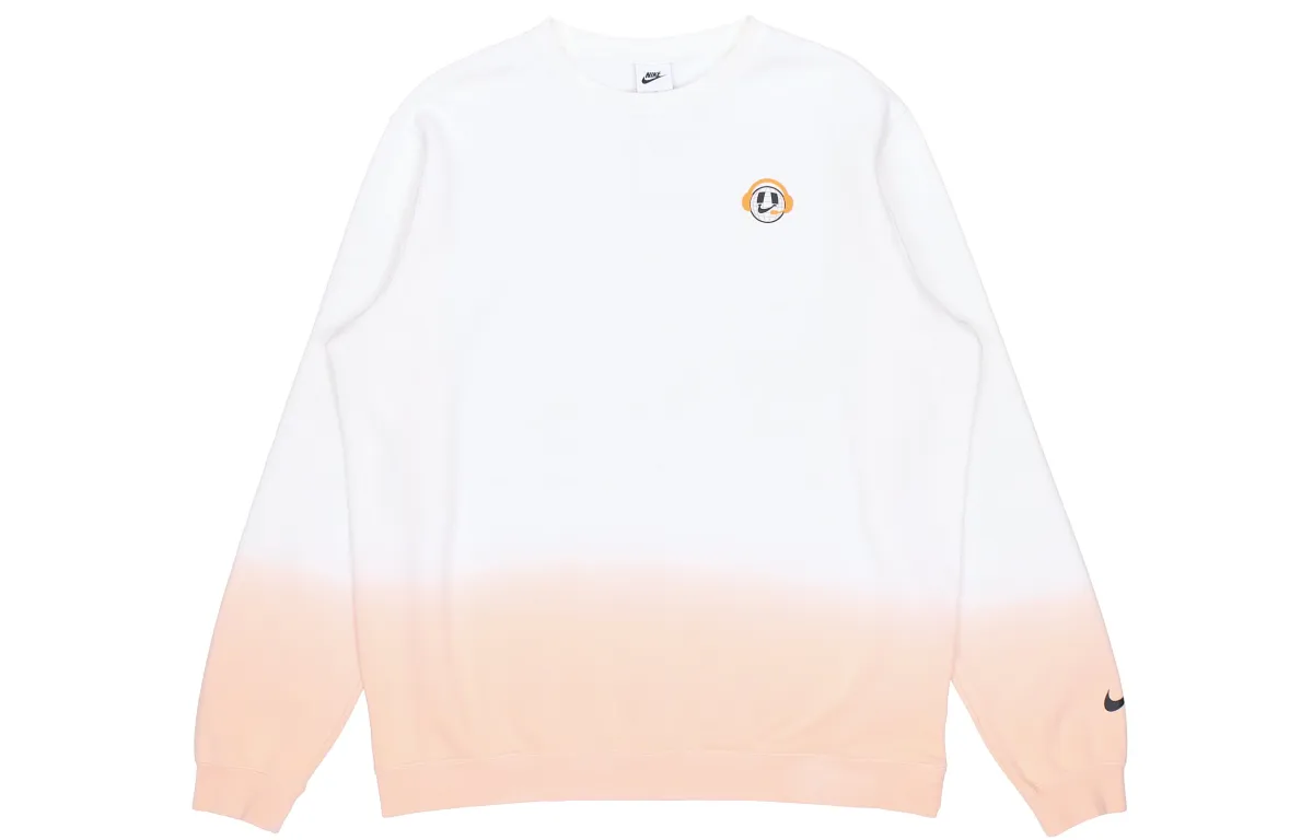 Nike Sweatshirts Men's White Crew Neck Moderate Regular