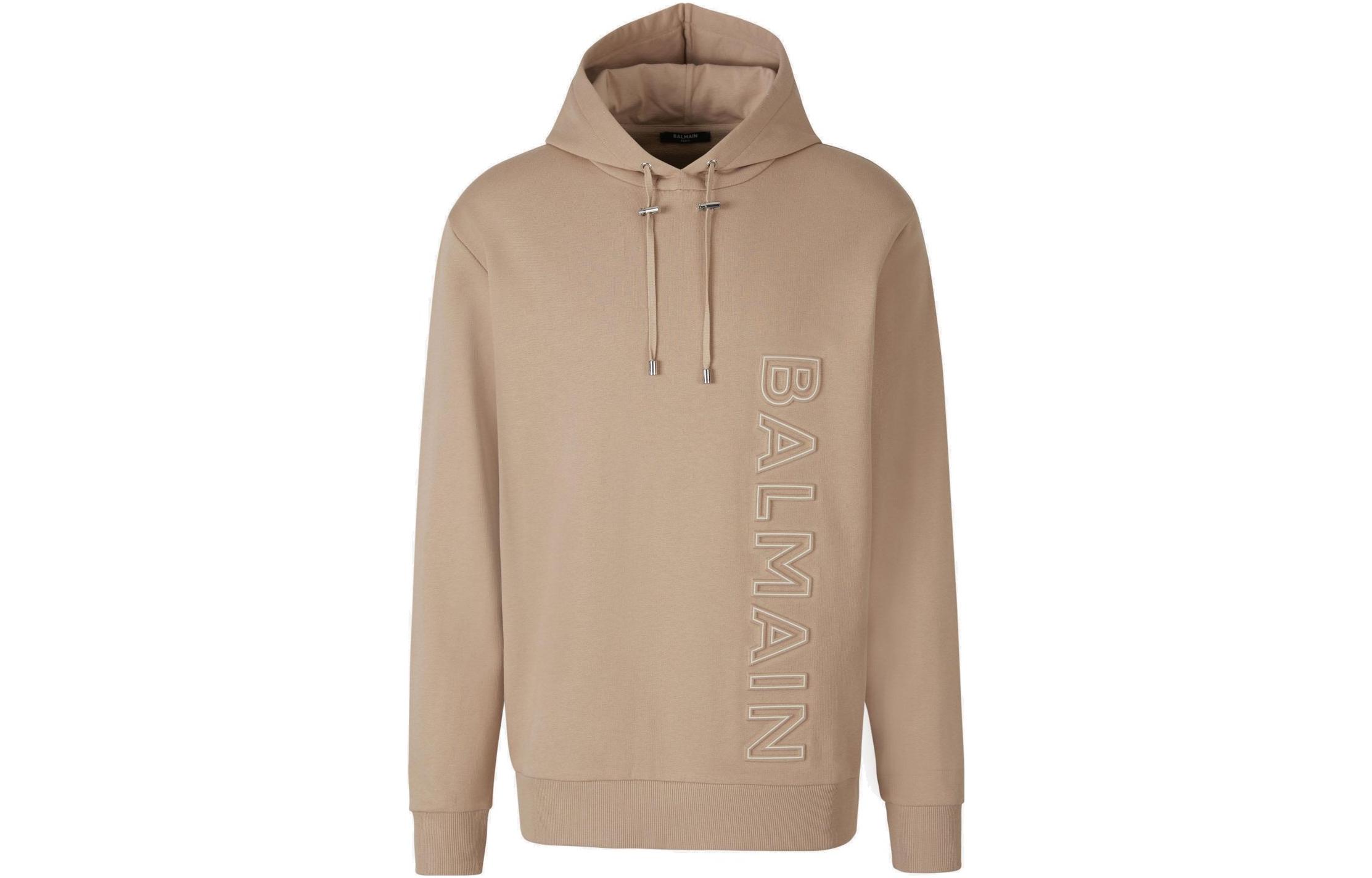 Мужское худи BALMAIN (светло-коричневое)