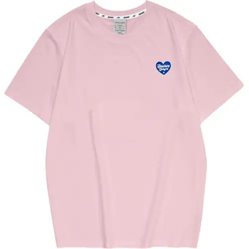 Skechers T Shirt Unisex Gray Pink