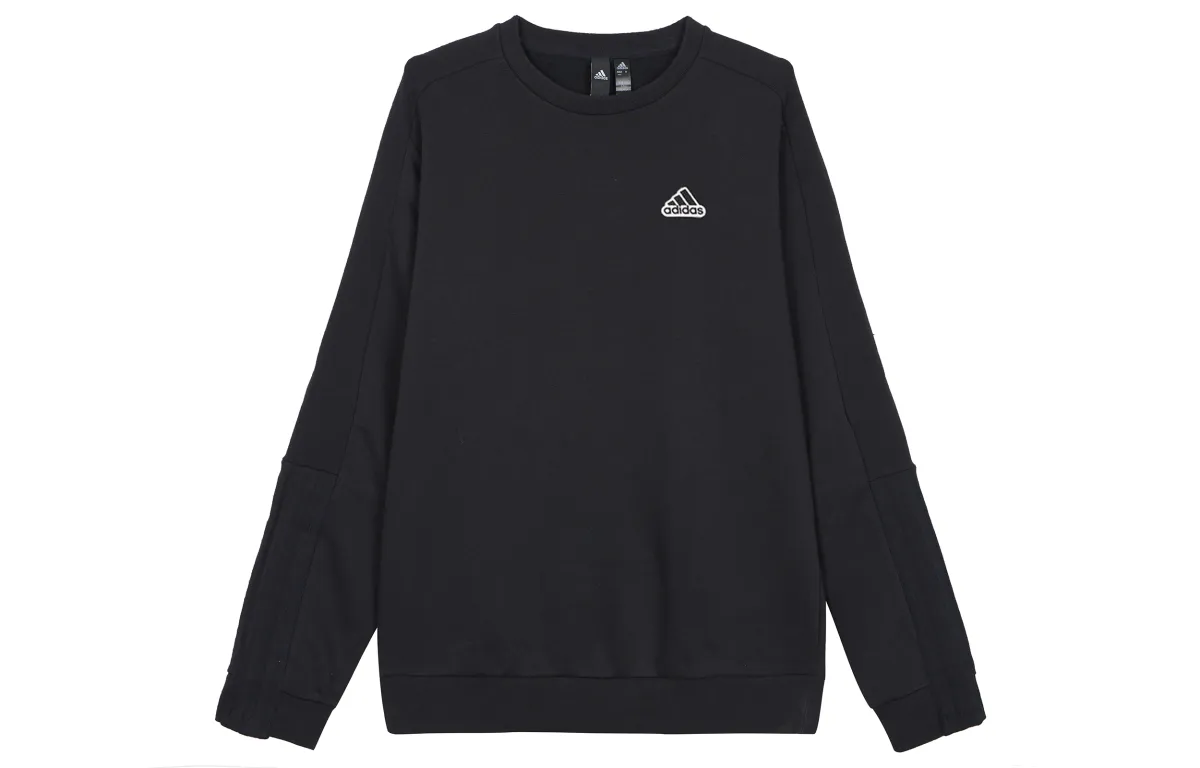 Adidas Sweatshirts Men's Black Crew Neck Thickened Other