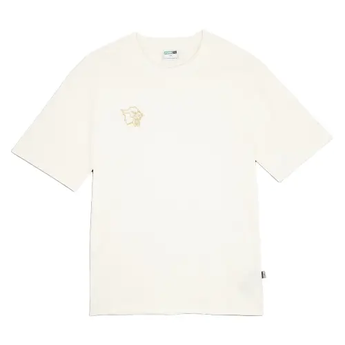 PUMA T Shirts Unisex White Crew Neck Moderate