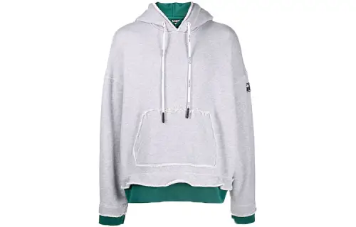 PALM ANGELS Layered Frayed-edge Hoodie