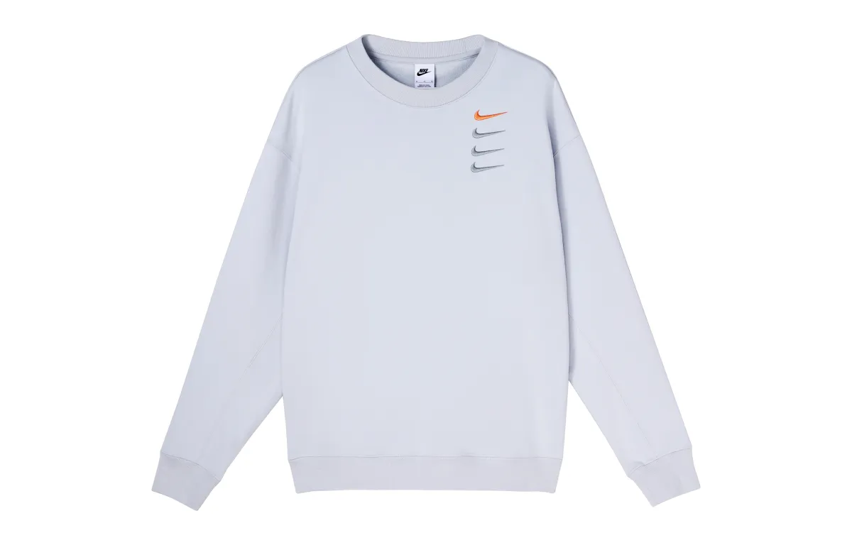 Nike Sweatshirts Men's White Gold Crew Neck Moderate Regular