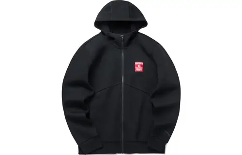 ANTA Variety Training Collection Sweatshirts Men's Black Hooded Thickened Regular