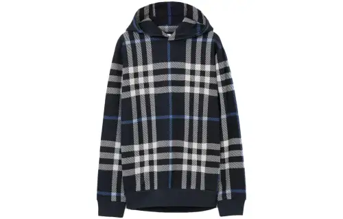【Previous Season】check-pattern long-sleeve hoodie