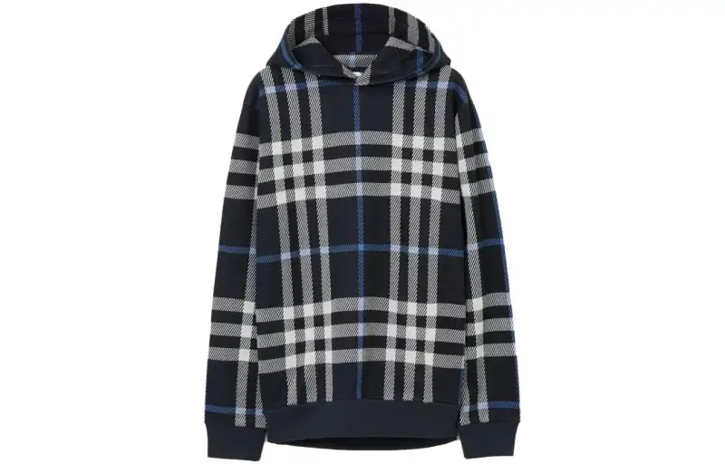 【Previous Season】check-pattern long-sleeve hoodie
