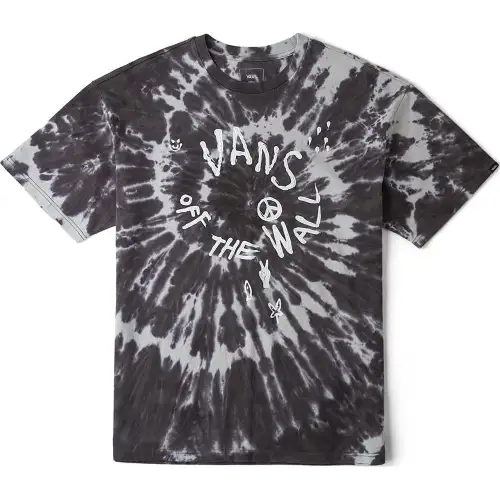 Vans T Shirt Unisex Black Tie Dye