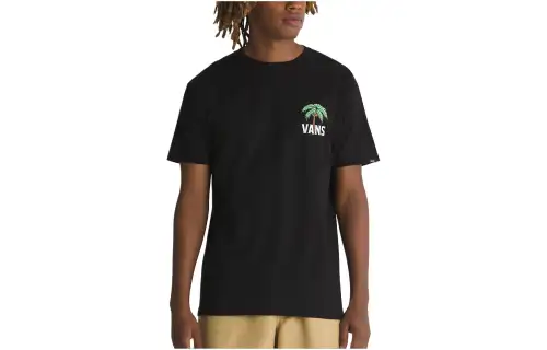 Vans Down Time T Shirts Men's Black Crew Neck Moderate