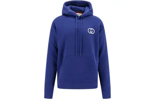GUCCI Interlocking G-logo Drawstring Hoodie