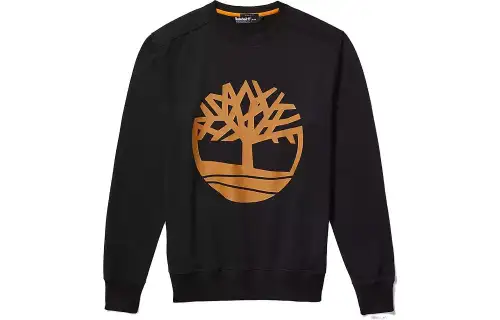 Timberland Sweatshirts Men's Black Crew Neck Moderate Regular