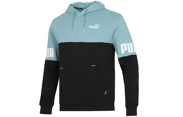 PUMA Sweatshirts Men's Blue Hooded Moderate Regular