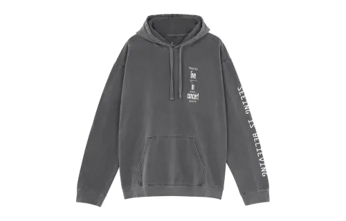 Travis Scott Sweatshirts Unisex Gray Hooded Moderate Regular