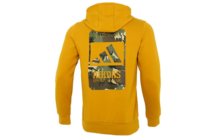 Adidas Sweatshirts Men's Gold Hooded Moderate Straight Fit