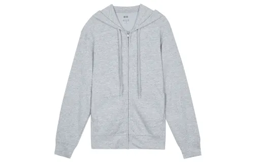 UNIQLO Sweatshirts Men's Gray Hooded Non Detachable Moderate Other