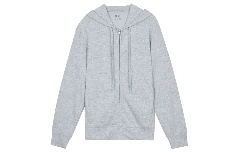 UNIQLO Sweatshirts Men's Gray Hooded Non Detachable Moderate Other