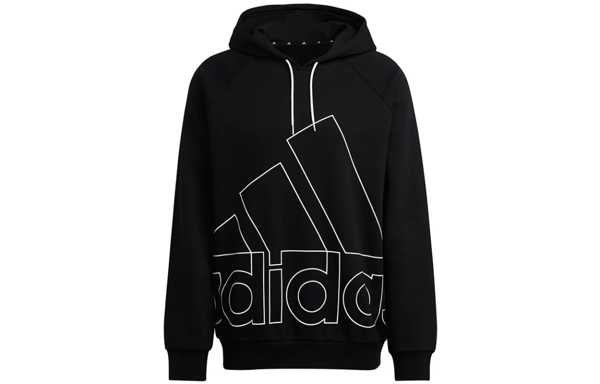 Adidas Sweatshirts Men's Black Hooded Moderate Regular