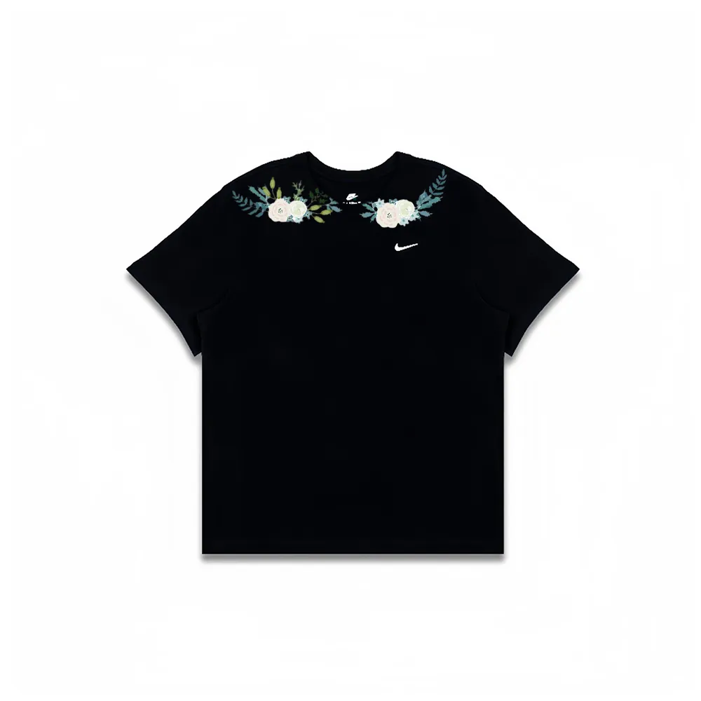 Nike T-Shirts Men's Black Crew Neck Moderate Straight Fit