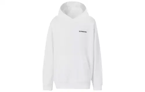 Burberry Sweatshirts Unisex White Hooded Moderate Regular