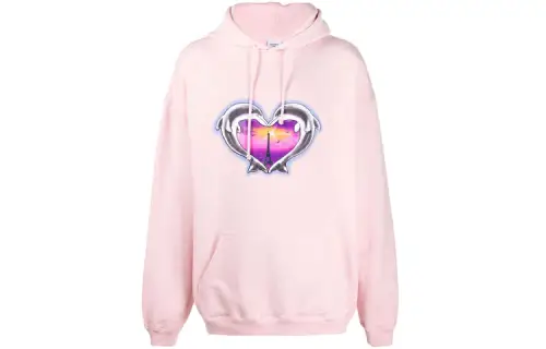 Vetements Sweatshirts Unisex Pink Hooded Moderate Other