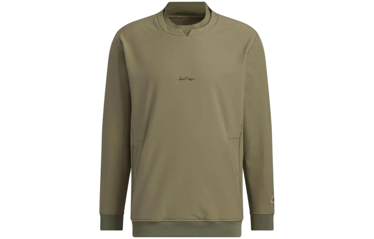 Adidas Sweatshirts Men's Olive Green Crew Neck Moderate Other