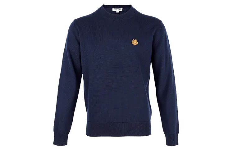 KENZO Sweatshirts Men's Blue Crew Neck Moderate Regular