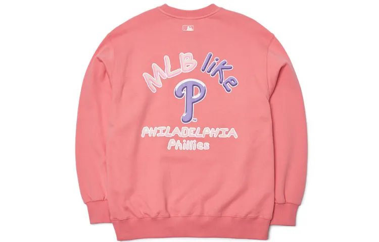 MLB Sweatshirts Unisex Pink Crew Neck Moderate