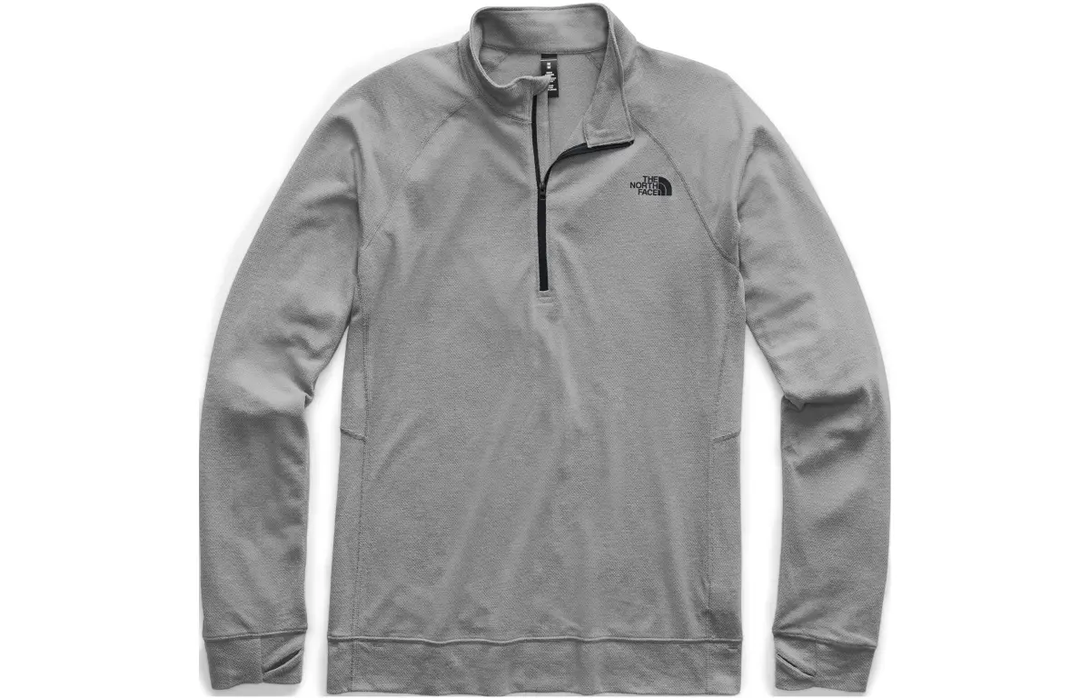 THE NORTH FACE Sweatshirts Men's Gray Stand Collar Moderate Regular