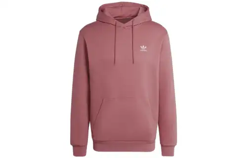 Adidas Originals Trefoil Sweatshirts Men's Pink Hooded Moderate Regular