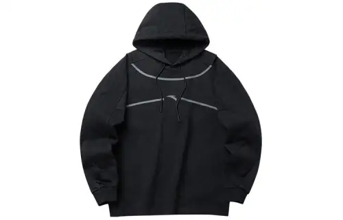 ANTA Sweatshirts Unisex Black Hooded Moderate Regular