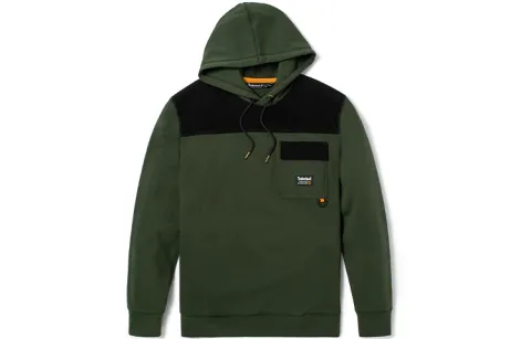 Timberland Sweatshirts Men's Luggage Bag Green Hooded Moderate Regular