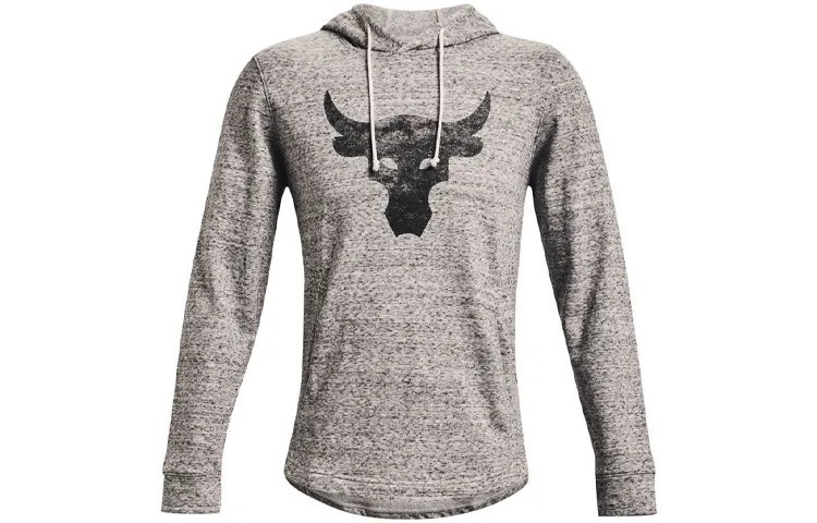 Under Armour Project Sweatshirts Men's Gray Hooded Moderate Regular