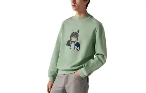 HERMES SS23 Sweatshirt Men's Green