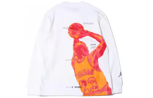 Jordan T Shirts Men's White Crew Neck Moderate Straight Fit