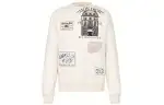 DIOR Quarterly New Products Sweatshirts Men's White Crew Neck Moderate Regular
