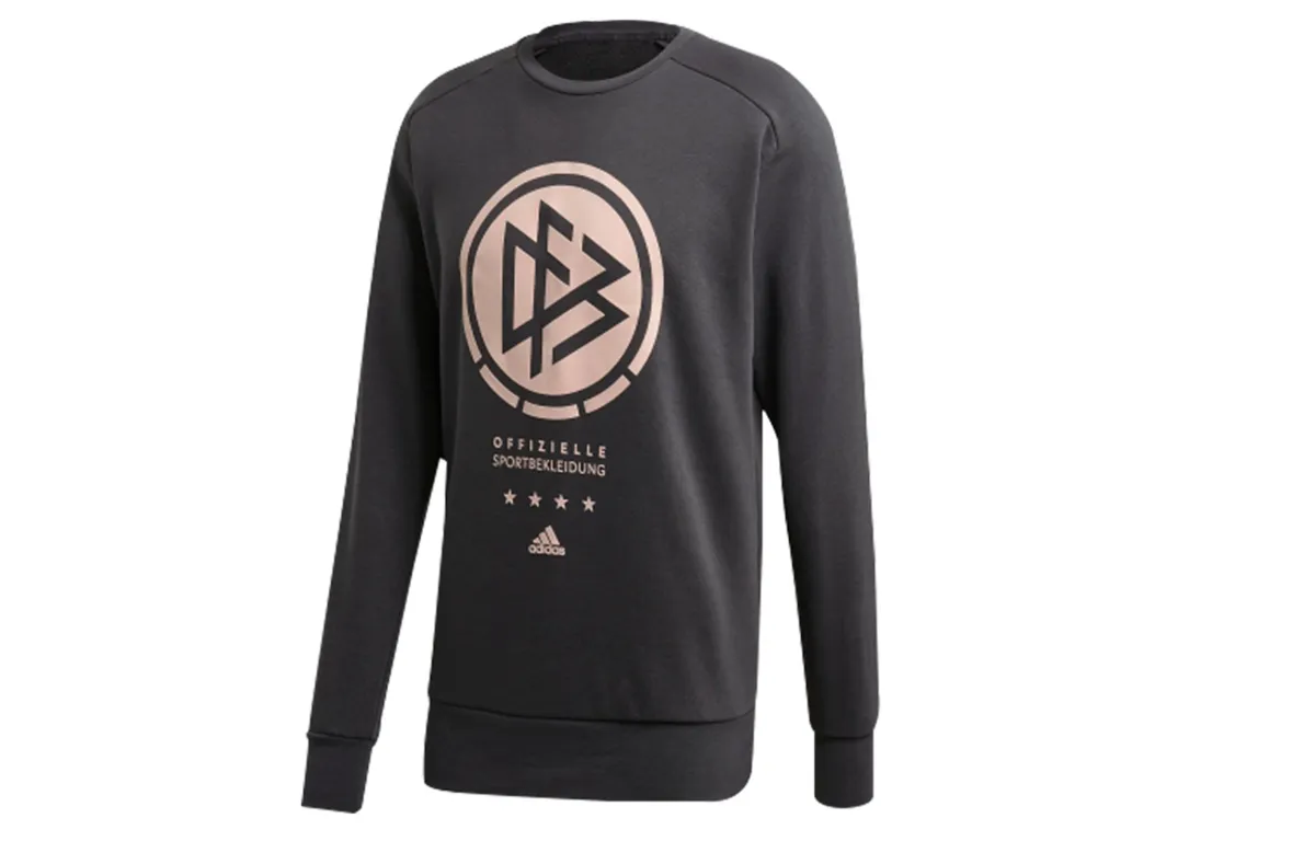 Adidas Sweatshirts Men's Black Crew Neck Moderate Regular