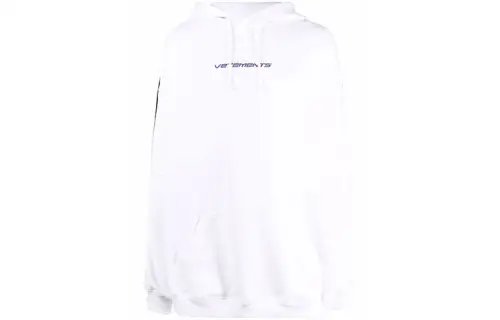 Vetements Sweatshirts Unisex White Hooded Moderate Regular