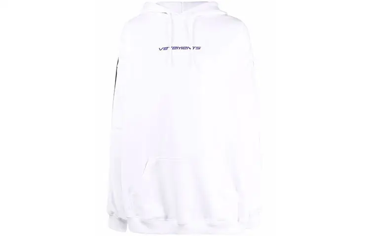 Vetements Sweatshirts Unisex White Hooded Moderate Regular