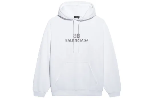 Balenciaga Mens Bb Pixel Medium Fit Hoodie