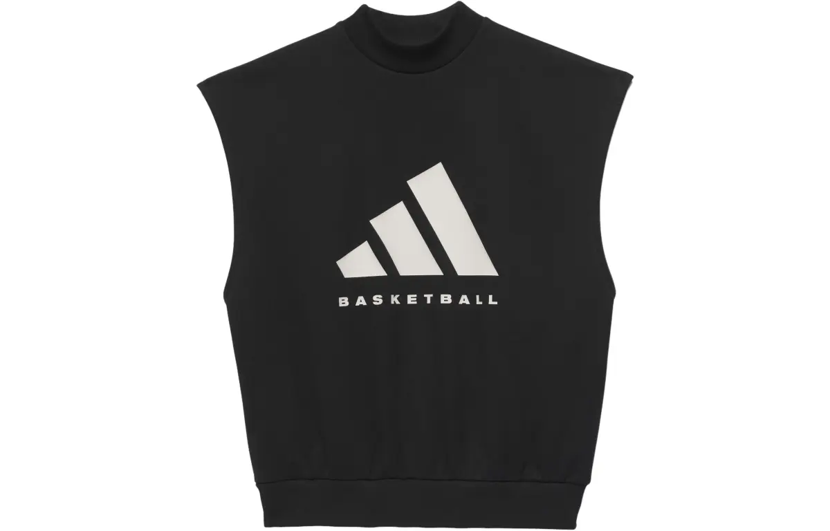 Adidas Chapter 03 Brand Logo Print Fleece Lined Sweatshirt Unisex Black