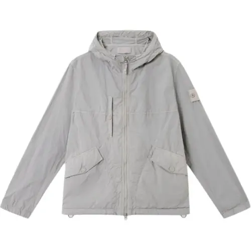 STONE ISLAND Ghost SS25 Jackets & Coats Men's Gray White