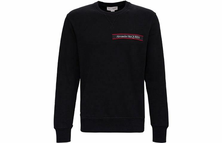 Мужское худи Alexander McQueen Logo (черное)