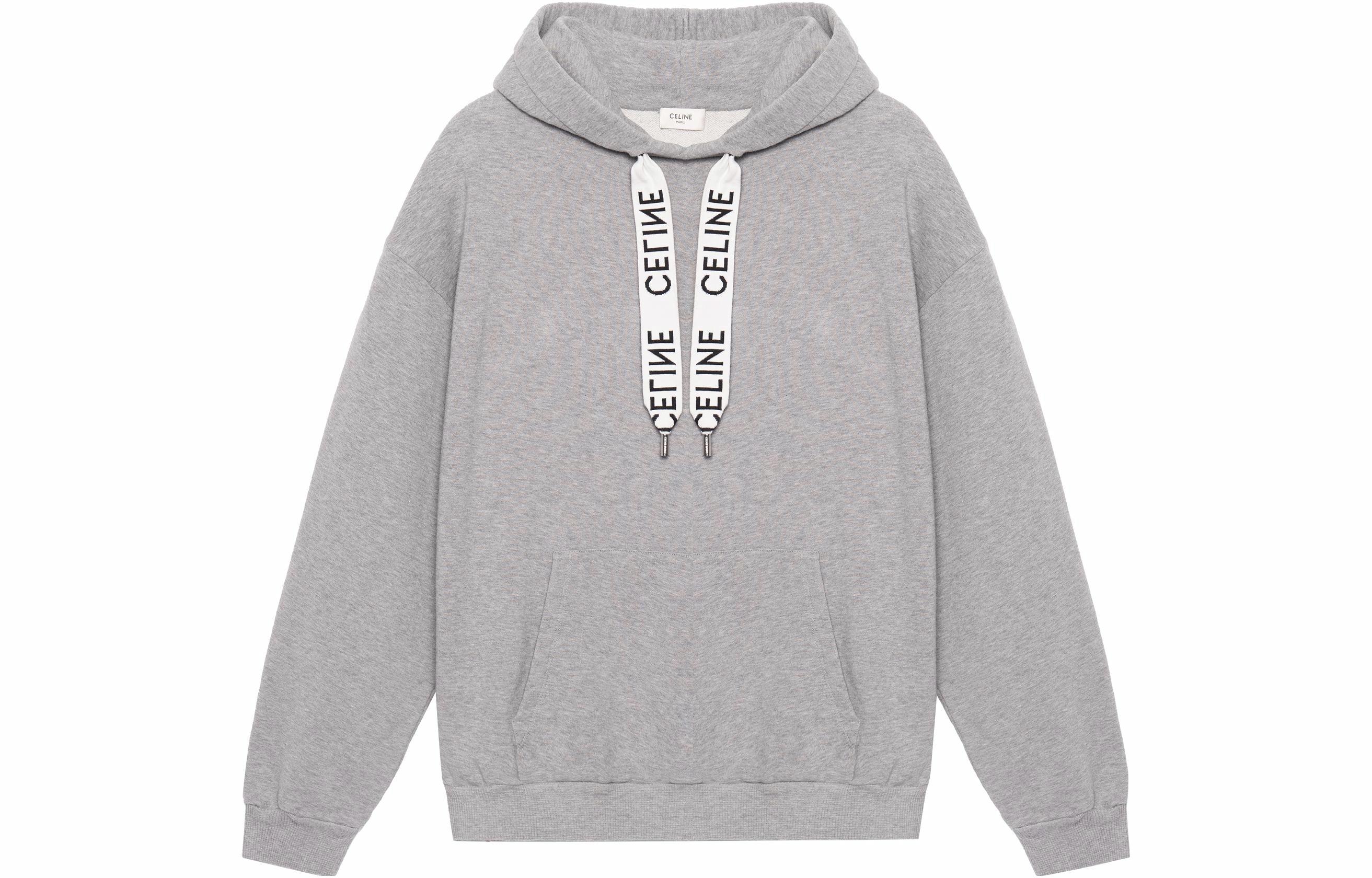 Мужское худи CELINE CELINE Logo (светло-серое)