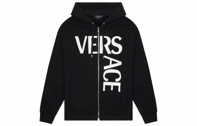 Мужское худи Versace Logo (черное)
