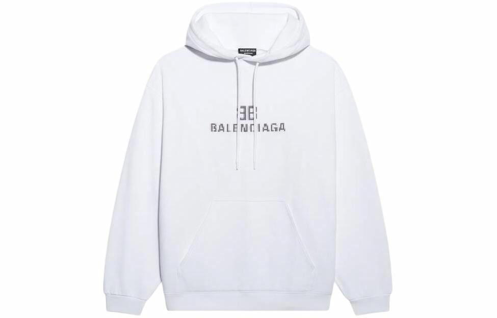Худи Balenciaga с буквенным принтом (белое)